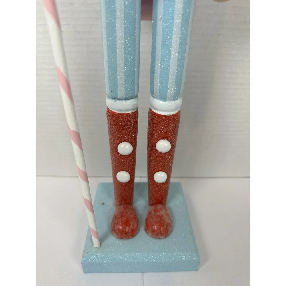 Pastel Candy Nutcracker 24 in Pink Blue Glitter Christmas Decor Sweet Shoppe